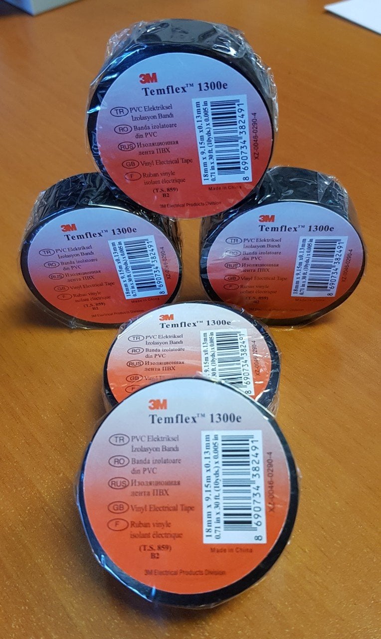 3M TEMFLEX 1300E - Siyah ( 10 Adet Fiyatı )