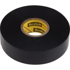 Scotch Super 33+ Vinil Elektrik Bandı, siyah 19 mm x 20 m