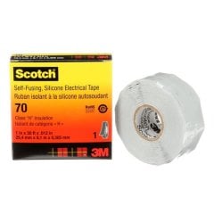 3M SCOTCH 70 Silikon Kaucuk Eriyen Eriyen Bant, 25 mm x 9,1 m