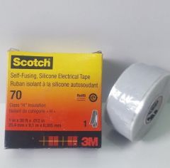 3M SCOTCH 70 Silikon Kaucuk Eriyen Eriyen Bant, 25 mm x 9,1 m