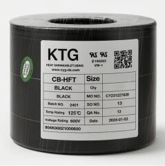 Isı ile Daralan Makaron 9,50 MM Siyah CYG – KTG 100 Metre