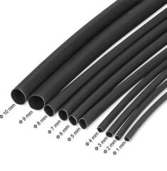 Isı ile Daralan Makaron 10 mm Siyah CYG – KTG 100 Metre