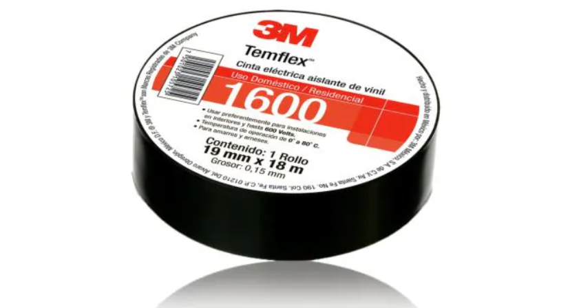 3M Temflex 1600 Vinil Elektrik Bandı - Siyah 19mmx33m