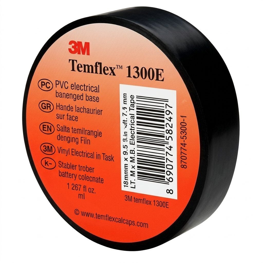 3M Temflex 1300E Elektrik İzole Bant (Siyah)