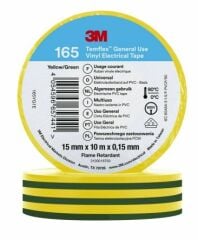 3M Temflex Vinil Elektrik Bandı 165 (SARI-YEŞİL)