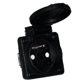 TP ELECTRIC PANO PRİZİ 1X16A SİYAH FRANSIZ TİPİ FİŞ .(4 ADET FİYATIDIR.)