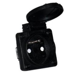 TP ELECTRIC PANO PRİZİ 1X16A SİYAH FRANSIZ TİPİ FİŞ .(4 ADET FİYATIDIR.)